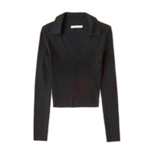 Abercrombie & Fitch - Elevated Ribbed Knit Polo sweater (XS)